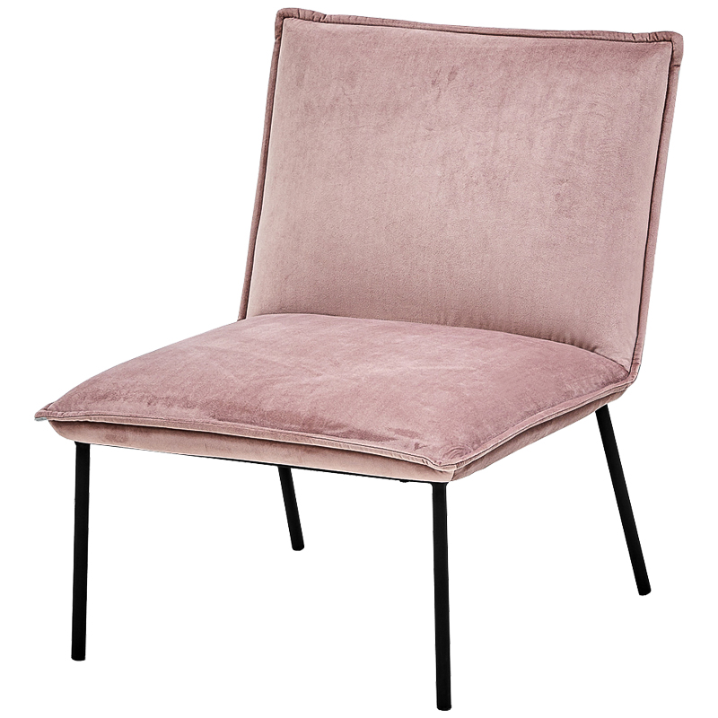 Кресло Corner Armchair Single pink Розовый пастельный Черный в Уфе | Loft Concept 