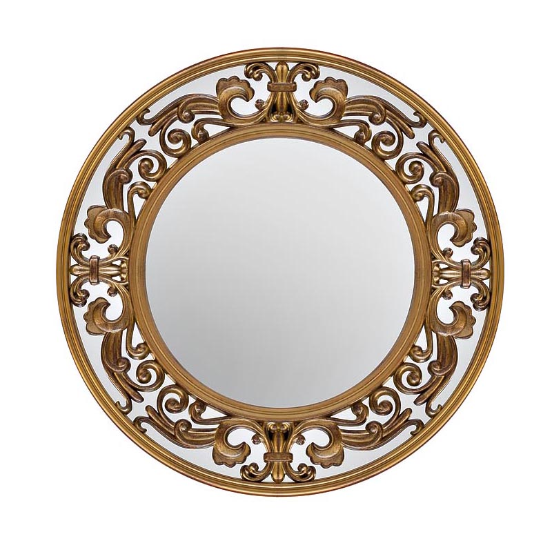 Зеркало Gold Round Mirror Золотой в Уфе | Loft Concept 