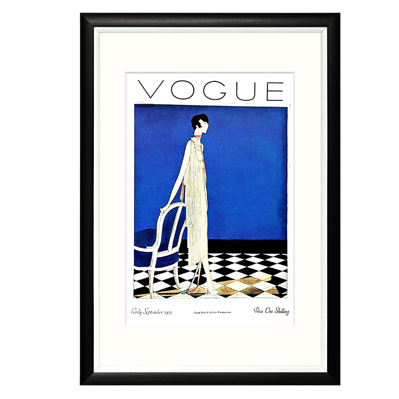 Постер Vogue September 1925 Синий Черный Белый в Уфе | Loft Concept 