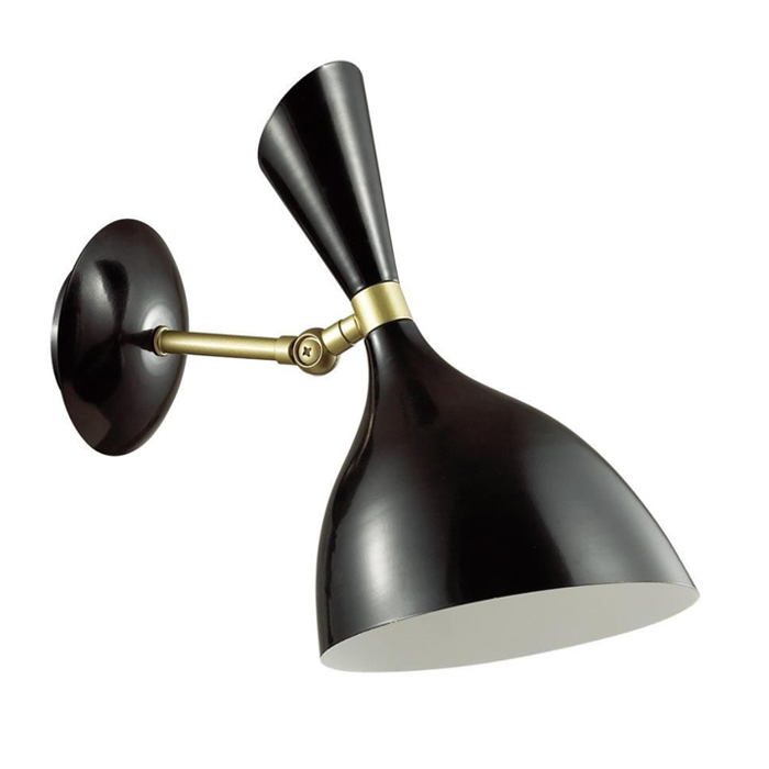 Бра Duke wall lamp Black Черный Латунь в Уфе | Loft Concept 