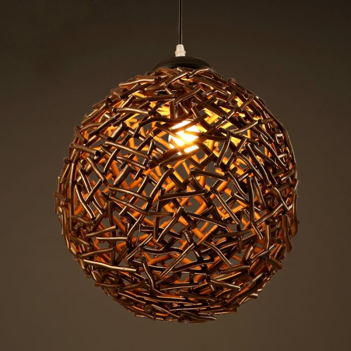 Подвесной светильник Old Wicker Pendant Sphere  в Уфе | Loft Concept 