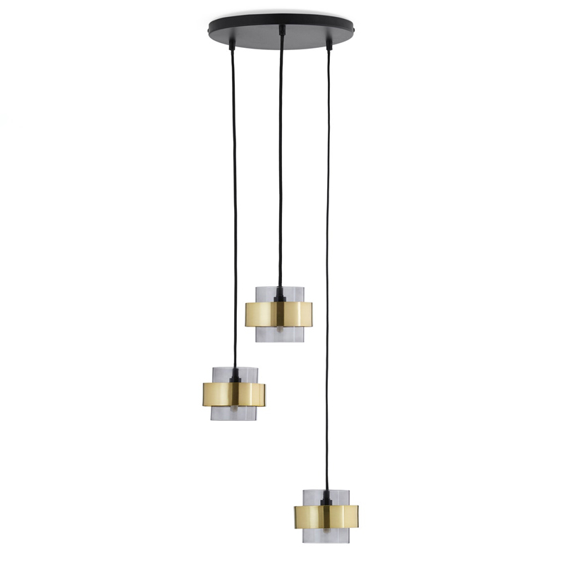 Люстра Truvor Chandelier Стекло Смок Латунь в Уфе | Loft Concept 