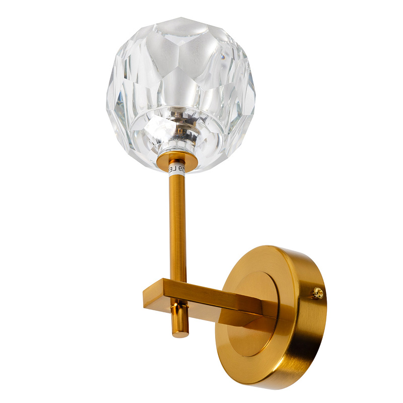 Бра RH Boule de Cristal Single Wall Lamp Gold матовое золото в Уфе | Loft Concept 