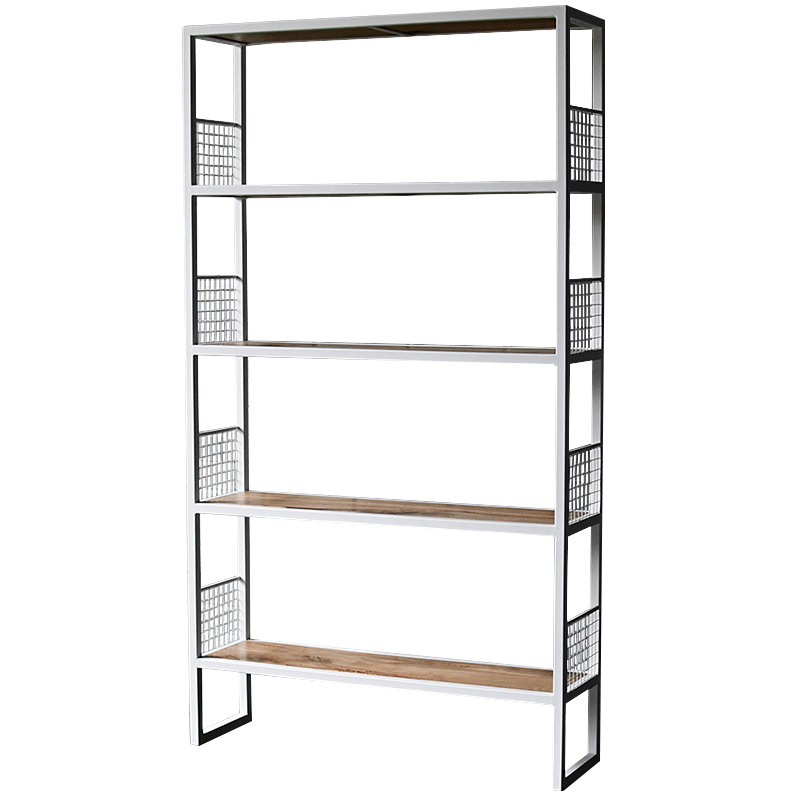 Стеллаж Richie Industrial Metal Rust White Rack Древесина Белый в Уфе | Loft Concept 