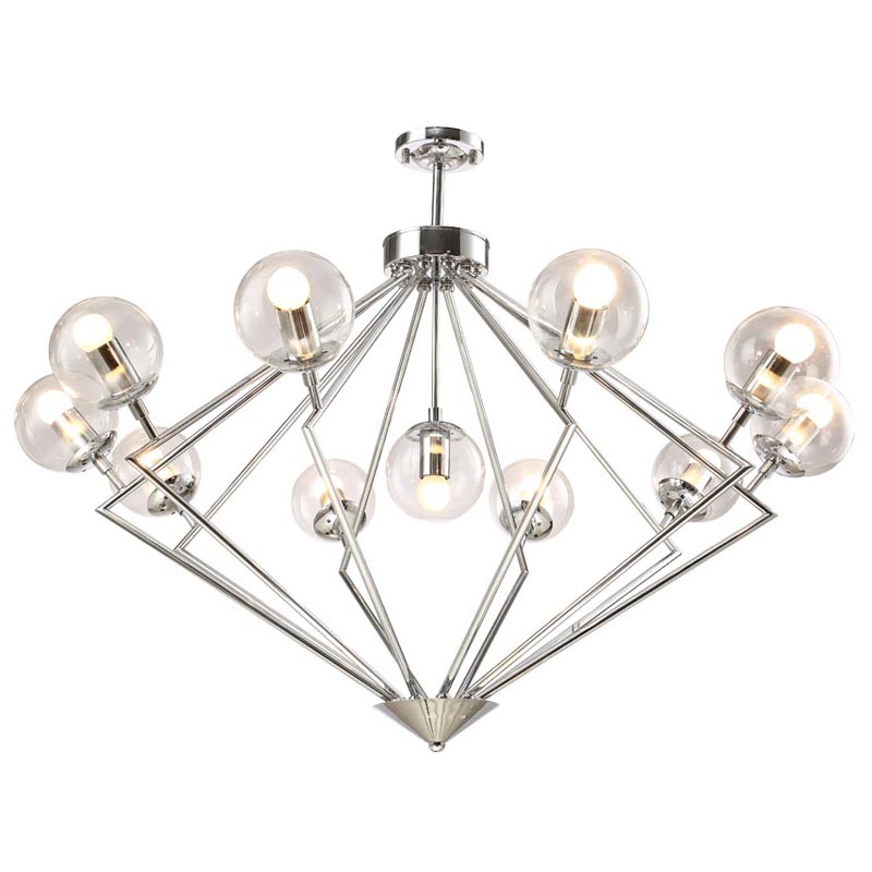 Люстра Liebaud Chandelier 11 lamp Хром в Уфе | Loft Concept 