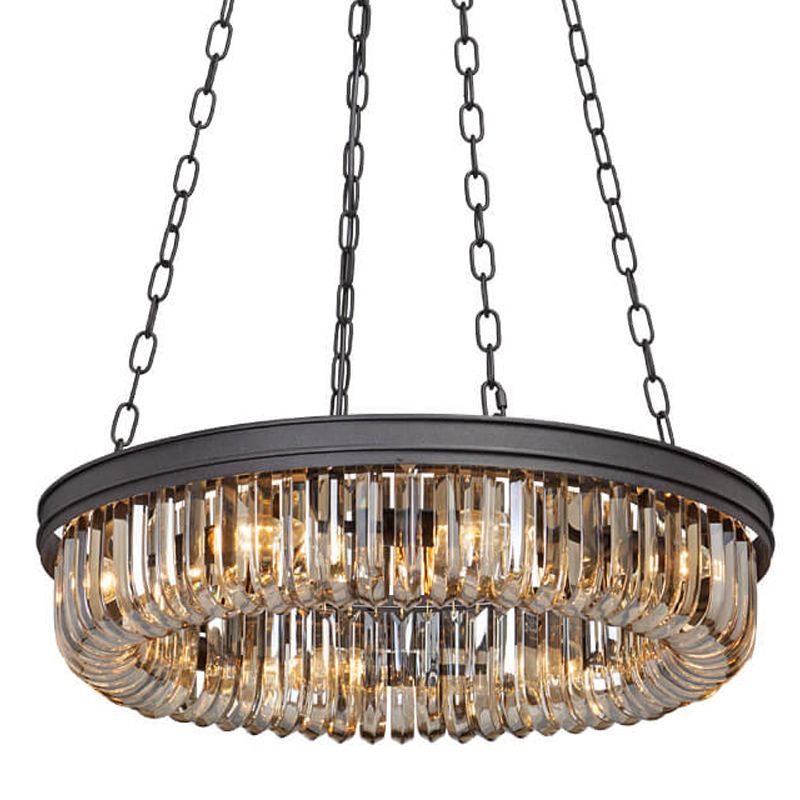 Люстра Retro Frozen Amber Glass Chandelier D 62 Черный в Уфе | Loft Concept 