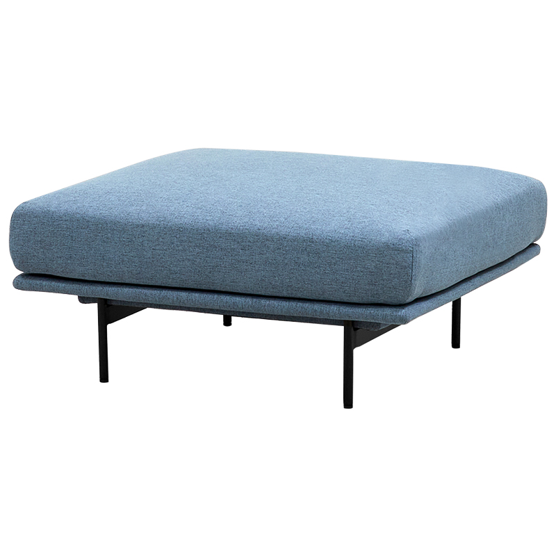 Оттоманка голубая Vergil Blue Ottoman Голубой Черный в Уфе | Loft Concept 