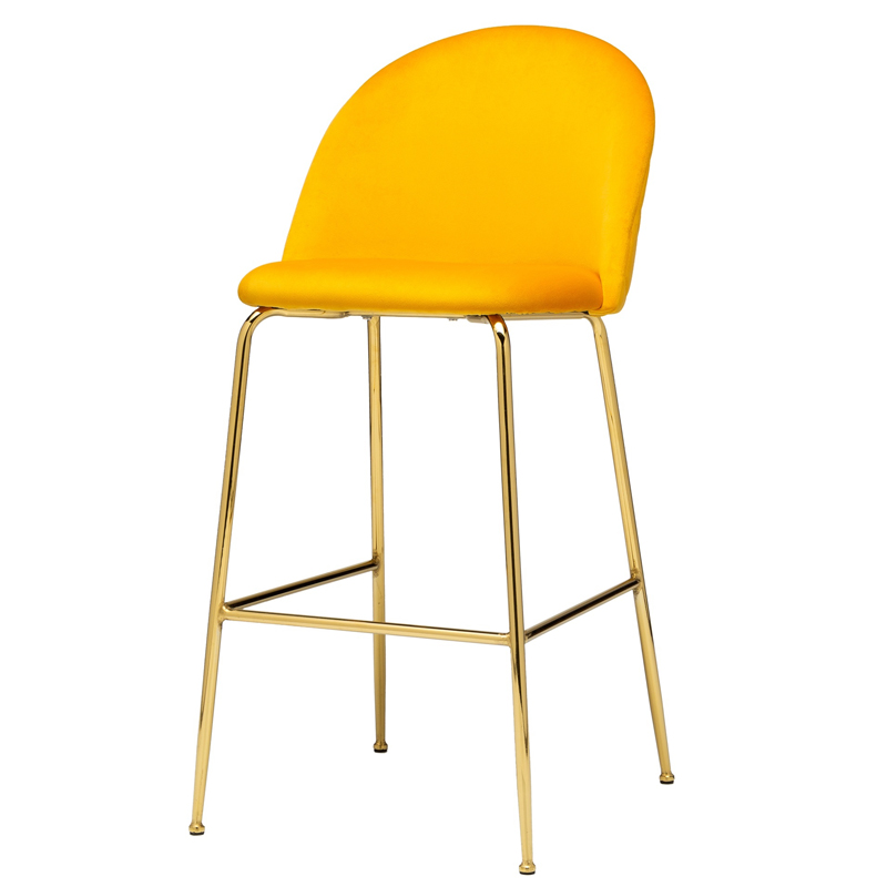 Барный стул Vendramin Bar Stool yellow Желтый Глянцевое золото в Уфе | Loft Concept 