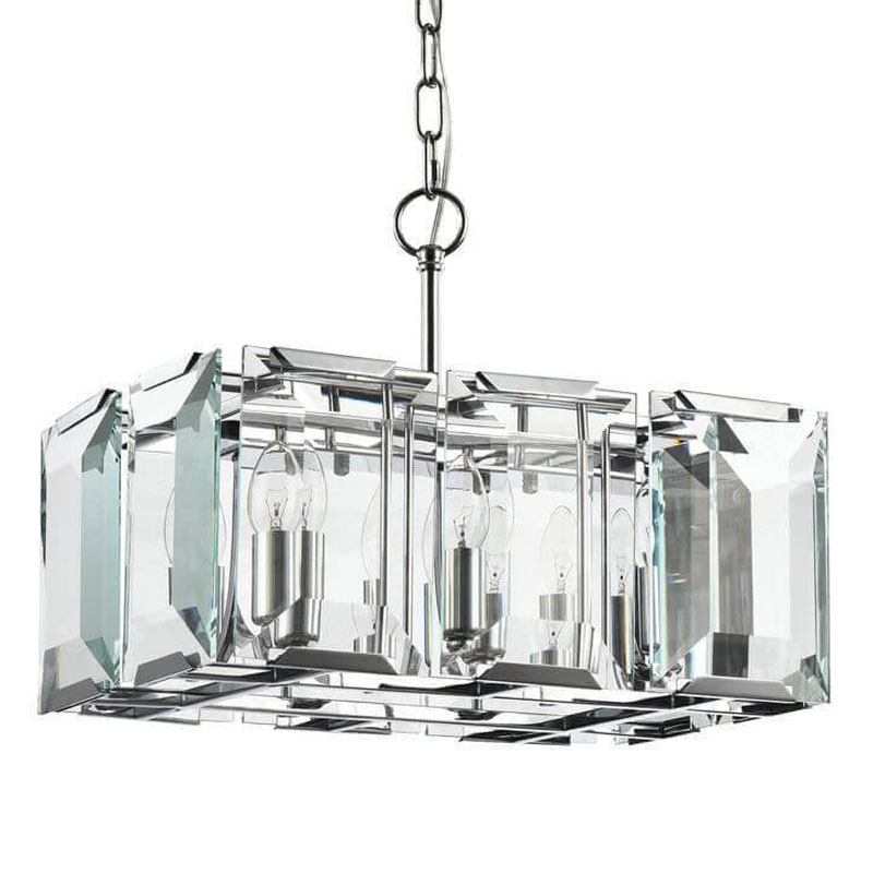 Люстра Harlow Crystal Square Chandelier chrome 6 Хром в Уфе | Loft Concept 