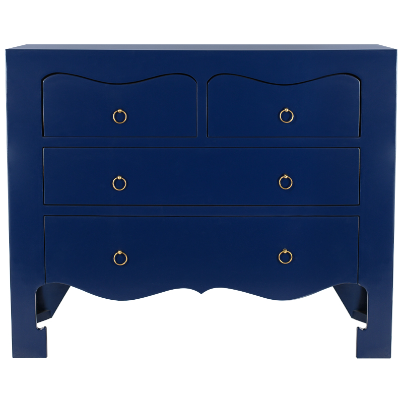 Комод темно-синий L.XV CHEST OF DRAWERS deep blue Темно-синий Золотой в Уфе | Loft Concept 