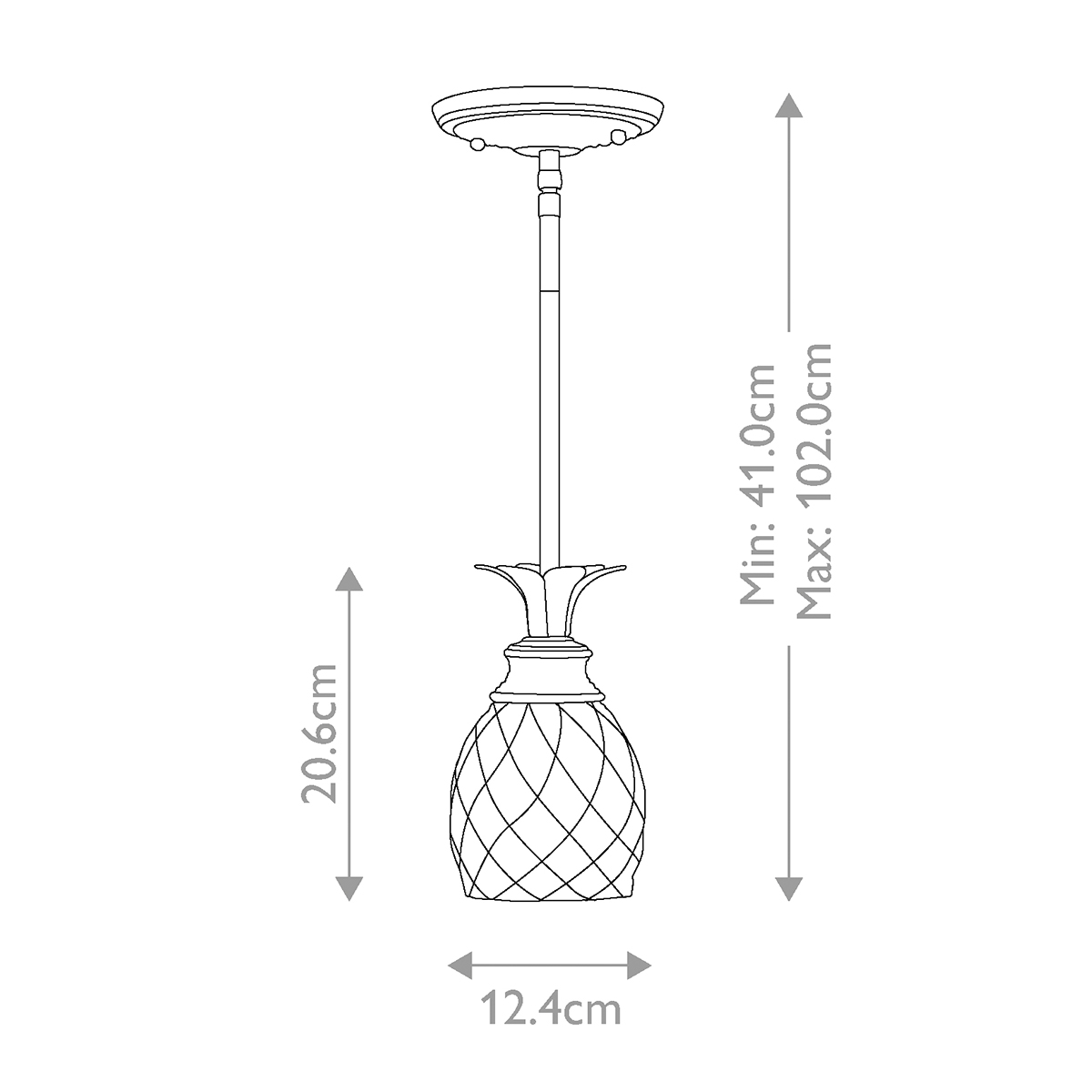 Подвесной светильник цвета латунь с прозрачнымплафоном в форме ананаса Hinkley в Уфе