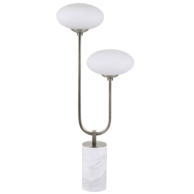 Oval Balls Mushrooms Table Lamp Silver Серебряный Прозрачный белый в Уфе | Loft Concept 