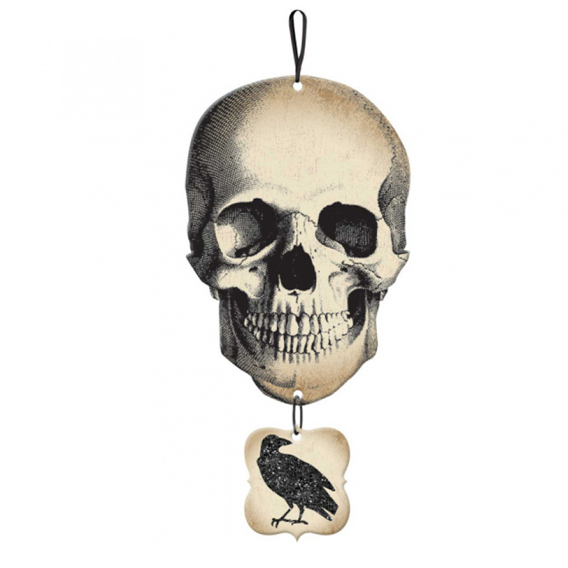 Аксессуар HALLOWEEN Hanging Skull Серый Черный в Уфе | Loft Concept 