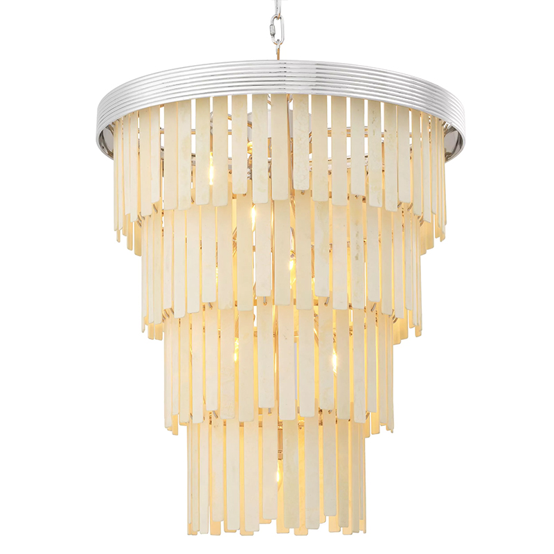 Люстра Eichholtz Chandelier Arizona L Nickel Никель ivory ( слоновая кость ) в Уфе | Loft Concept 