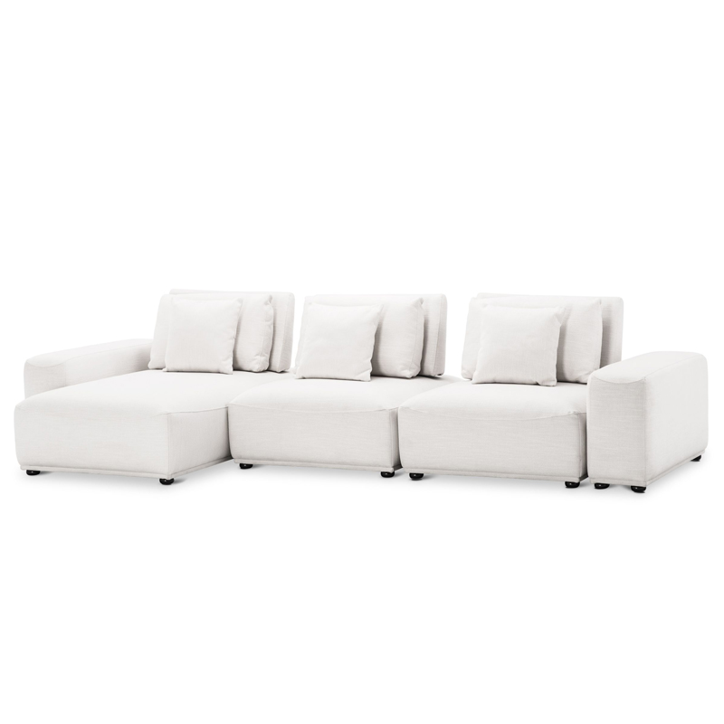 Диван Eichholtz Sofa Mondial Lounge white Белый Черный в Уфе | Loft Concept 