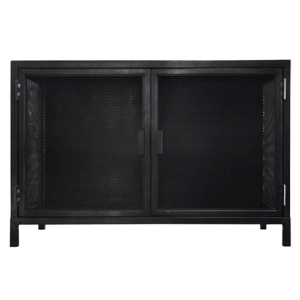 Буфет с 2-мя дверцами из металлической сетки Industrial Loft Dark Metal 2 Door Beto Cabinet Черный в Уфе | Loft Concept 