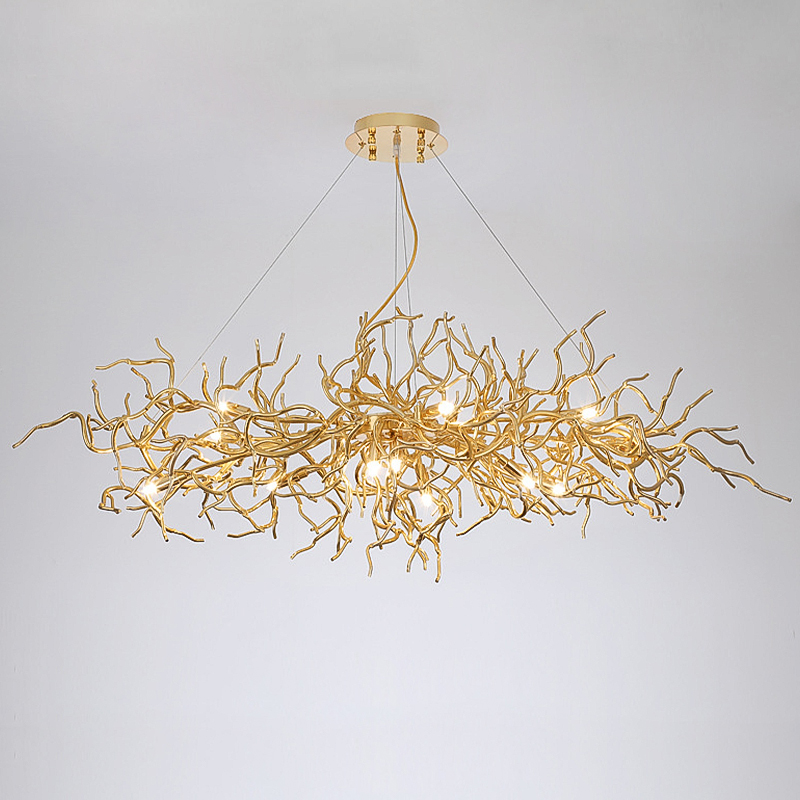 Люстра Felicite Long Gold Branches Chandelier Золотой в Уфе | Loft Concept 