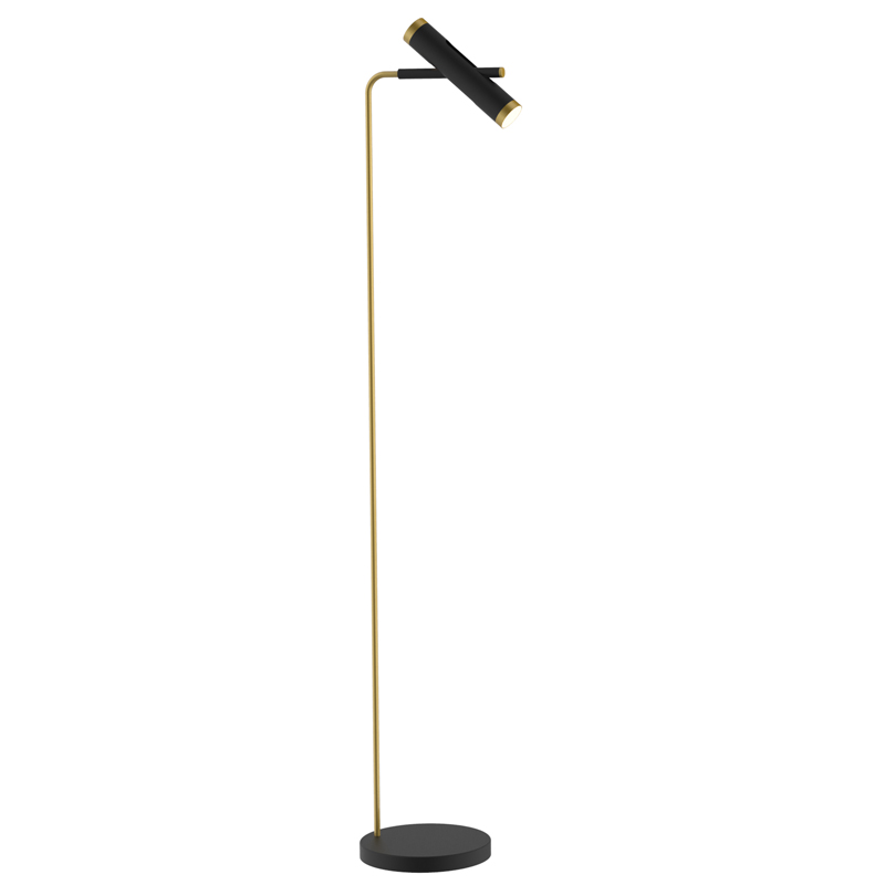 Торшер Rainer Floor Lamp black Черный Золотой в Уфе | Loft Concept 