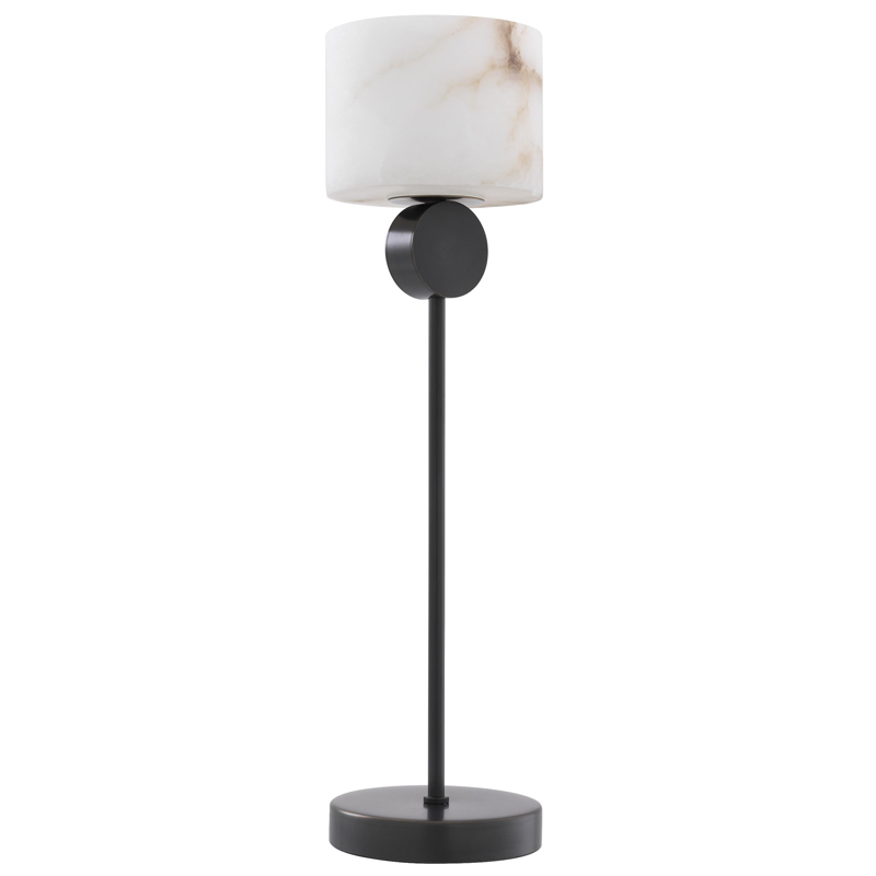 Настольная лампа Eichholtz Table Lamp Etruscan Bronze Темная бронза Белый в Уфе | Loft Concept 