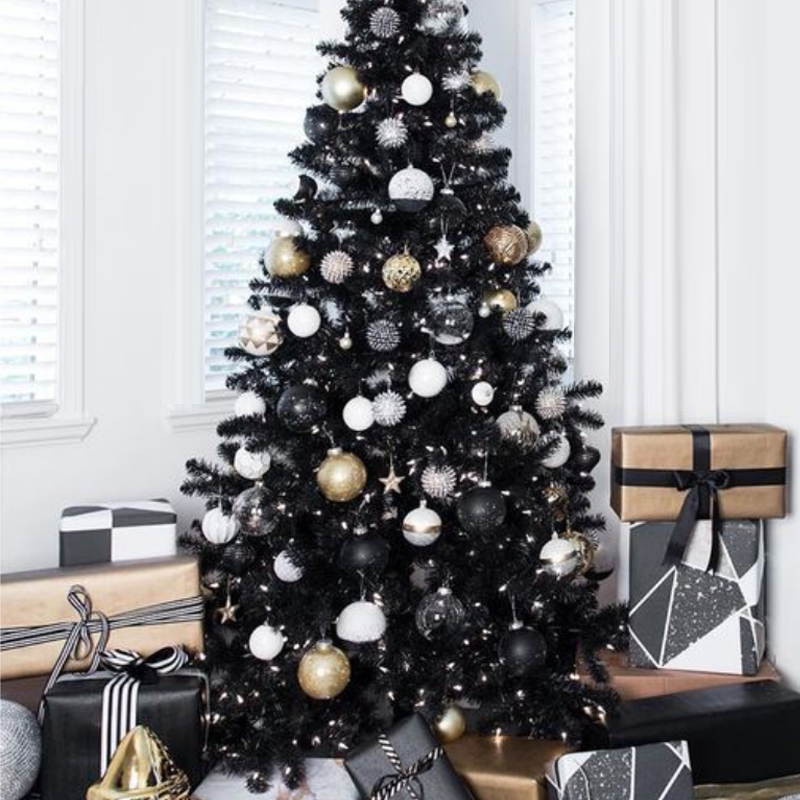 Дизайнерская Ель Christmas Tree Black and Gold Decor Черный Белый Золотой в Уфе | Loft Concept 