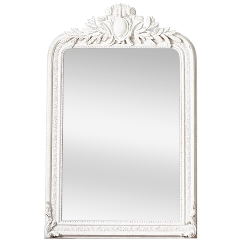 Зеркало Polastron Mirror White Белый винтажная патина   в Уфе | Loft Concept 