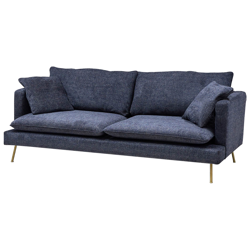 Диван Lambert Sofa Blue Синий Синий Золотой в Уфе | Loft Concept 