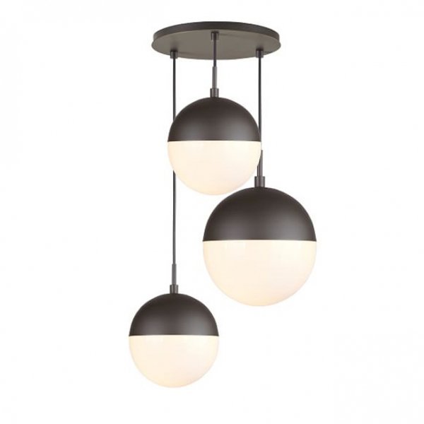 Подвесной светильник Copper Light Black Pendant 3 Черный Белый в Уфе | Loft Concept 