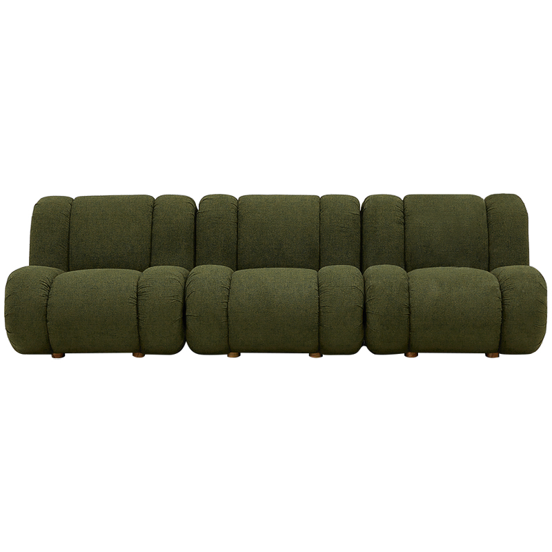 Модульный диван Erasmus Modular Sofa Green Зеленый Коричневый в Уфе | Loft Concept 