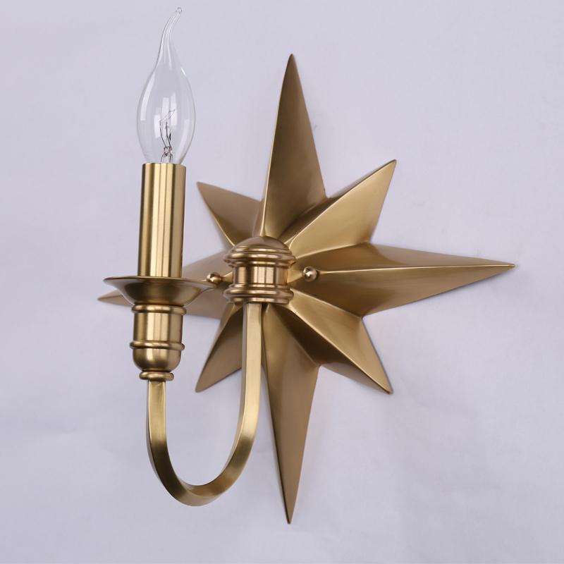 Бра Base Star Wall lamp Single Латунь в Уфе | Loft Concept 