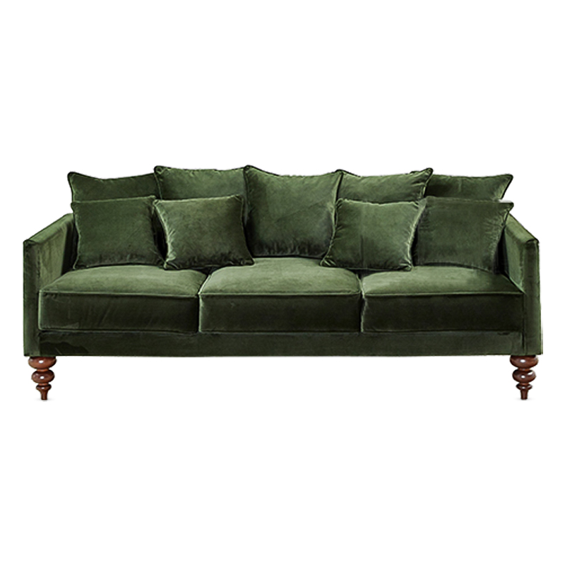 Диван Graceful Details Sofa Green Коричневый Зеленый в Уфе | Loft Concept 