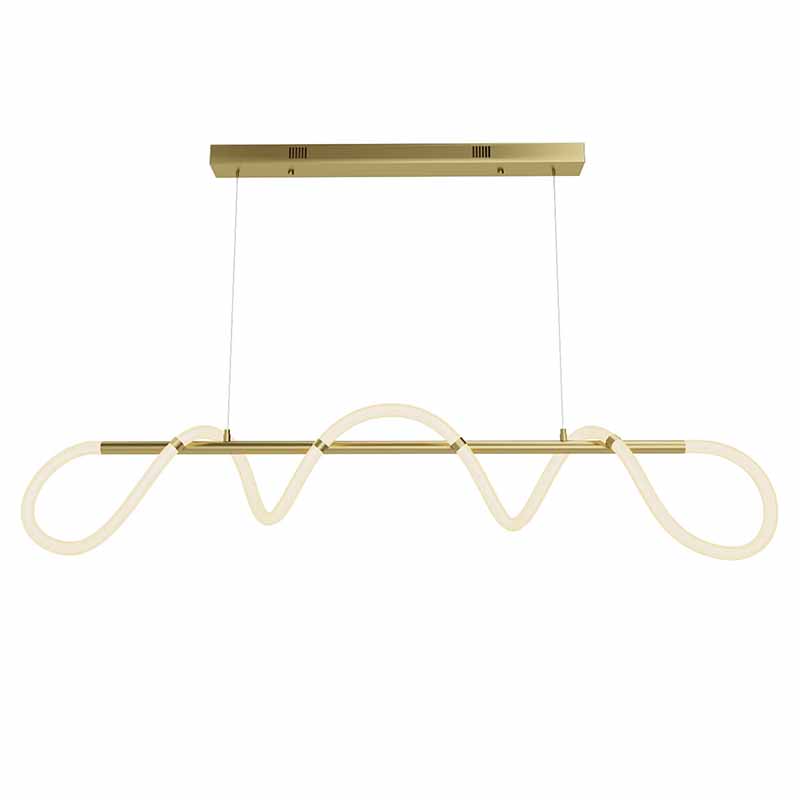 Люстра Luke Lampco Tracer Chandelier Gold Line Белый Золотой в Уфе | Loft Concept 