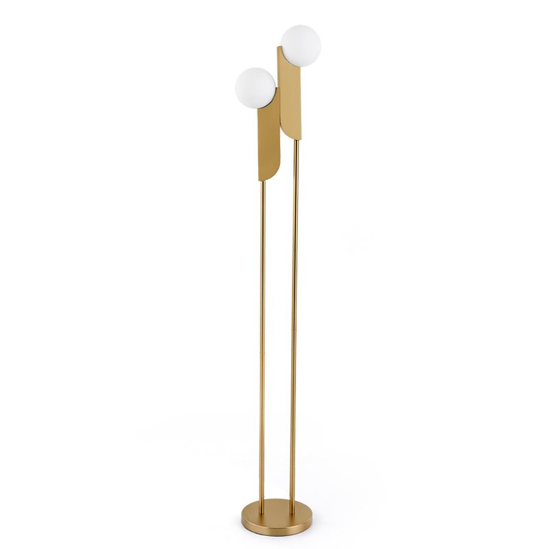 Торшер Two ball floor lamp Золотой в Уфе | Loft Concept 