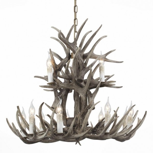 Люстра Hornland Chandelier 12 Grey Серый в Уфе | Loft Concept 