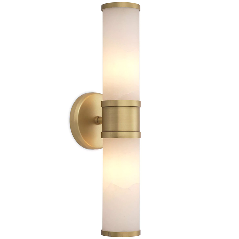 Бра Eichholtz Wall Lamp Claridges Double Латунь Бежевый в Уфе | Loft Concept 