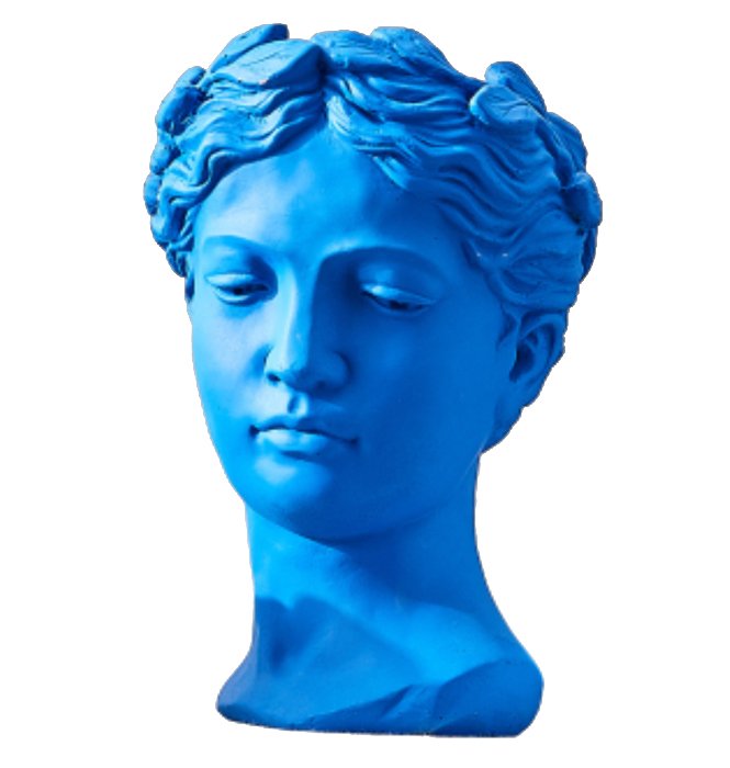 Ваза Female Bust Синий в Уфе | Loft Concept 