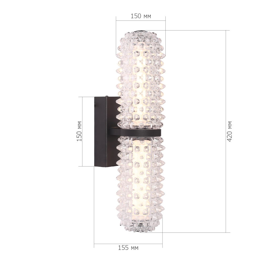 Бра с факутрным стеклянным плафоном Sonora в Уфе