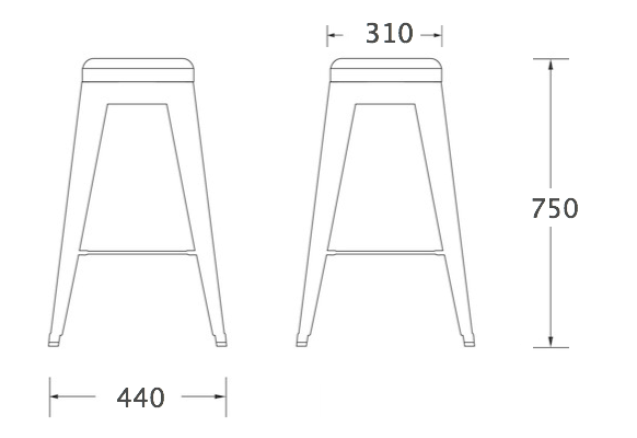 Барный стул Tolix Board Seat barstool в Уфе