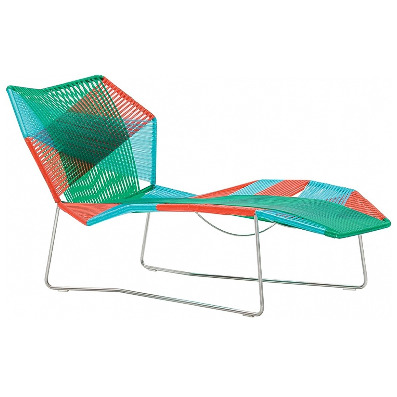 Шезлонг Moroso Chaise Longue Tropicalia Мульти Зеленый Красный Бирюзовый в Уфе | Loft Concept 