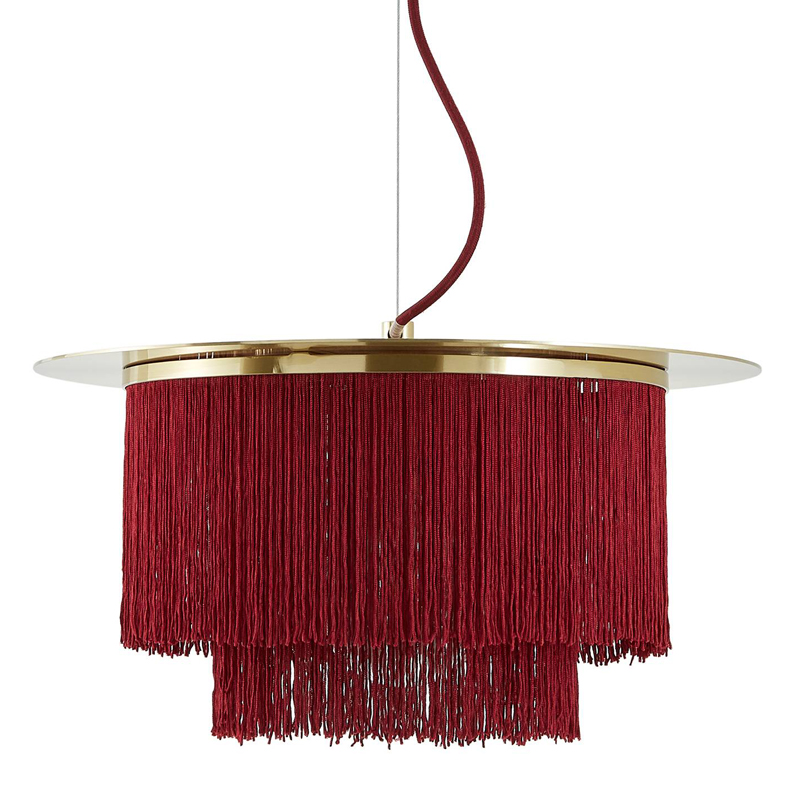 Люстра Houtique Chandelier Burgundy Бургундский красный Латунь в Уфе | Loft Concept 