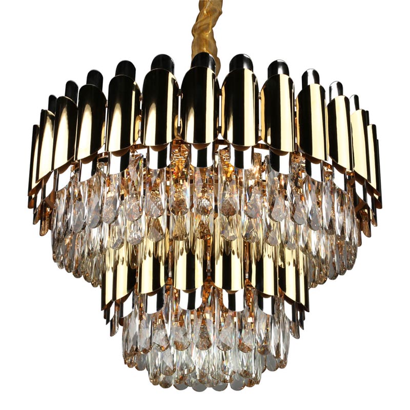 Люстра Gibrien Crystal Chandelier Прозрачный (Transparent) Золотой в Уфе | Loft Concept 