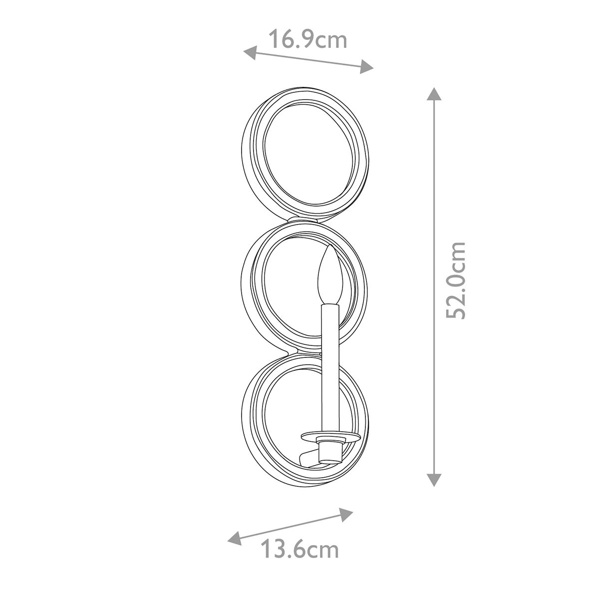 Бра в виде трех круглых зеркал Kichler в Уфе