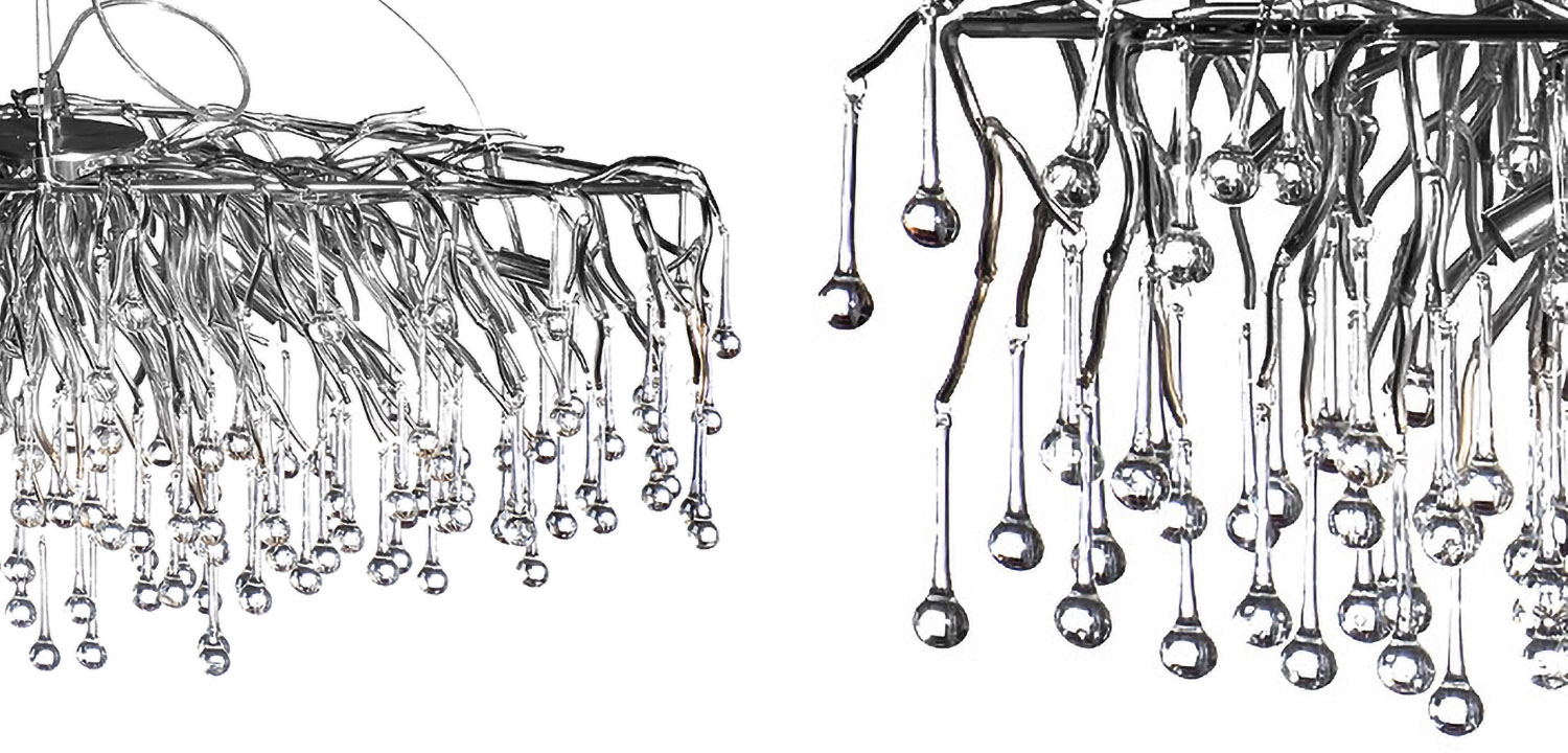 Люстра Droplet Chrome Chandelier  - фото