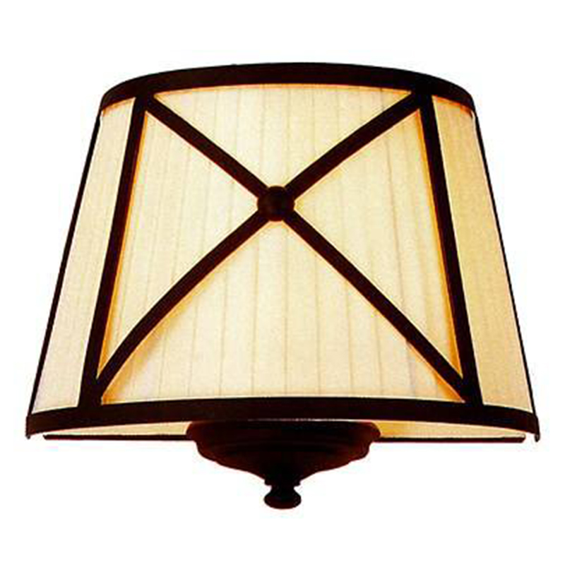 Бра Provence Lampshade Light Brown Wall Lamp Коричневый Бежевый в Уфе | Loft Concept 