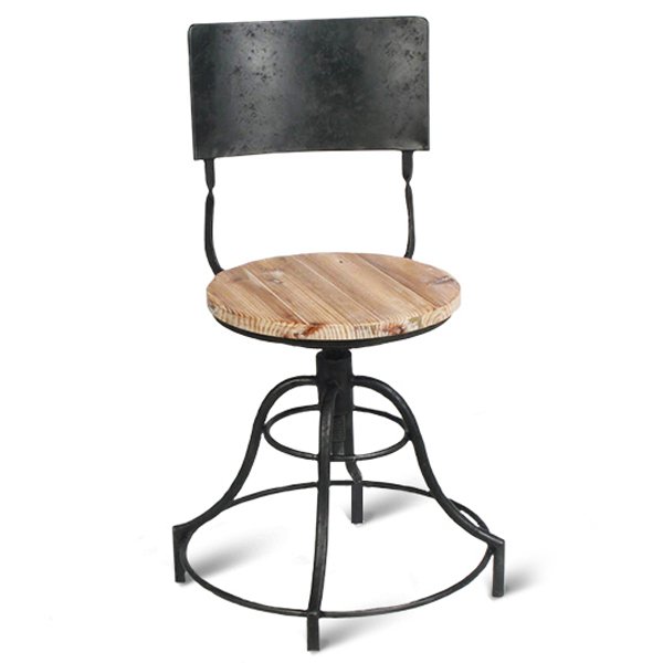 Барный стул Industrial Barstool Vintage Black Винтажный черный Коричневый в Уфе | Loft Concept 