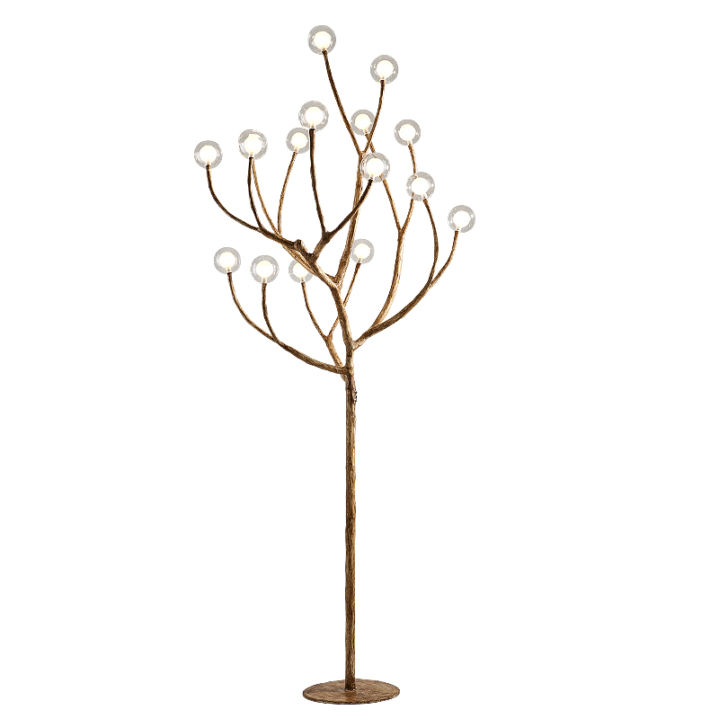 Торшер Tree branch Floor lamp Коричневый Белый в Уфе | Loft Concept 