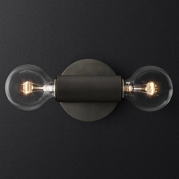 Бра RH Utilitaire Inline Sconce Black Темная бронза в Уфе | Loft Concept 