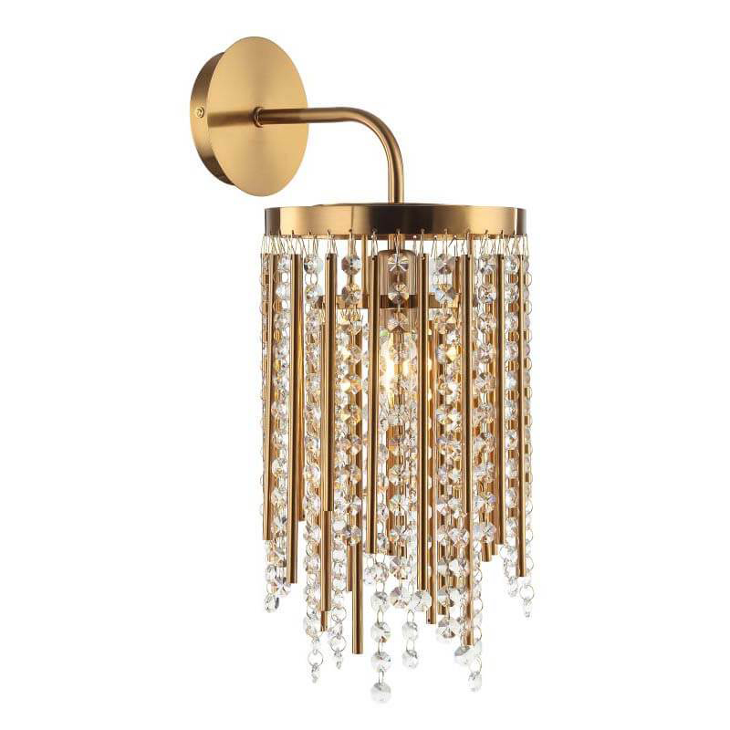 Бра Crystal Wind Chimes Bronze Wall Lamp Бронза Прозрачный в Уфе | Loft Concept 