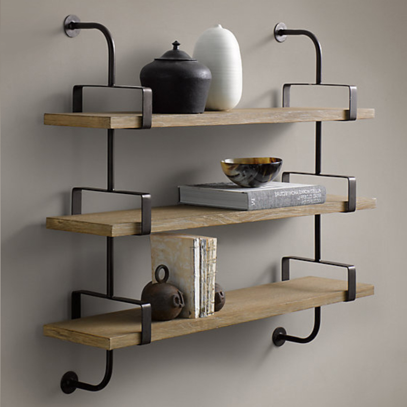 Полка из Дуба RH SHELVING & LEDGES 105 см Графит в Уфе | Loft Concept 