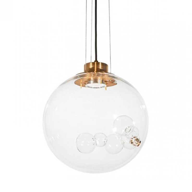 Подвесной светильник Lamps Inside Bubbles side round Золотой Прозрачный в Уфе | Loft Concept 