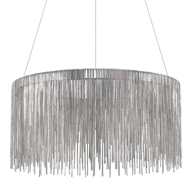 Люстра Atlantis Chain Chandelier Round Chrome Хром в Уфе | Loft Concept 